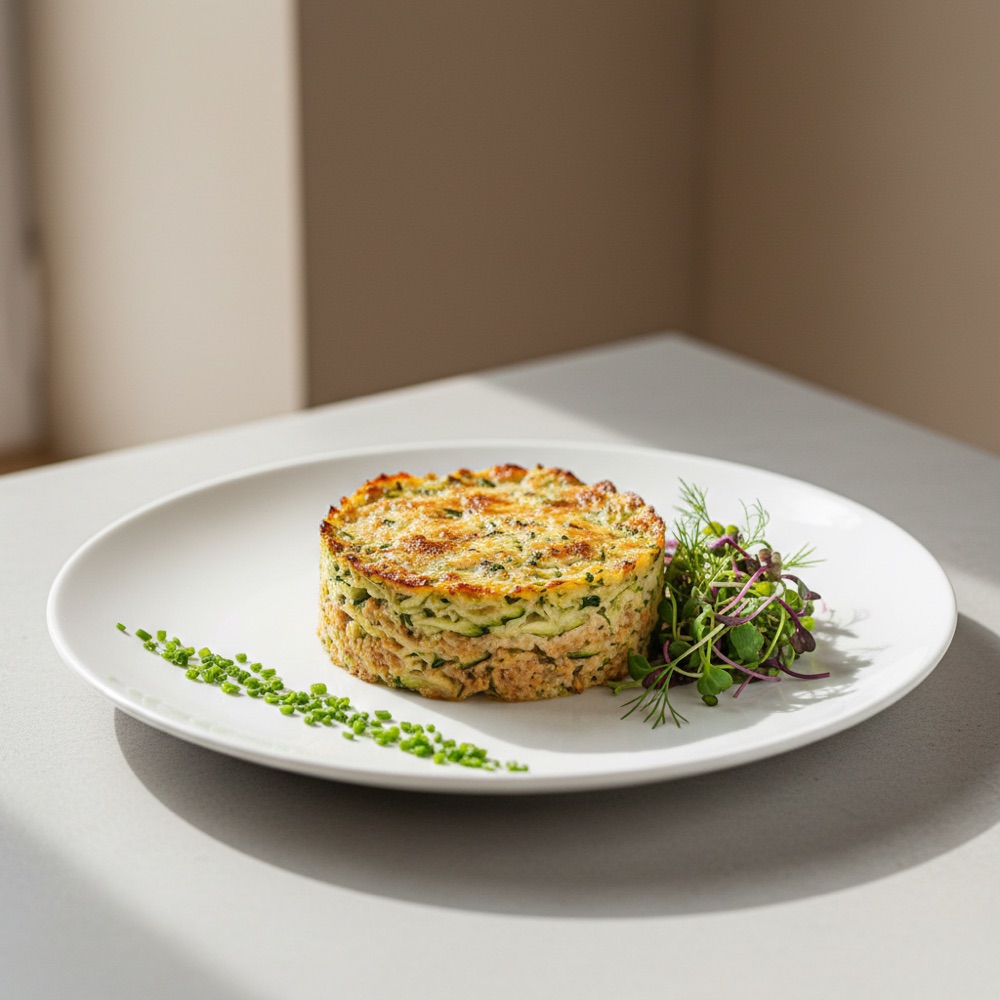 Запеканка из кабачка и куриного фарша