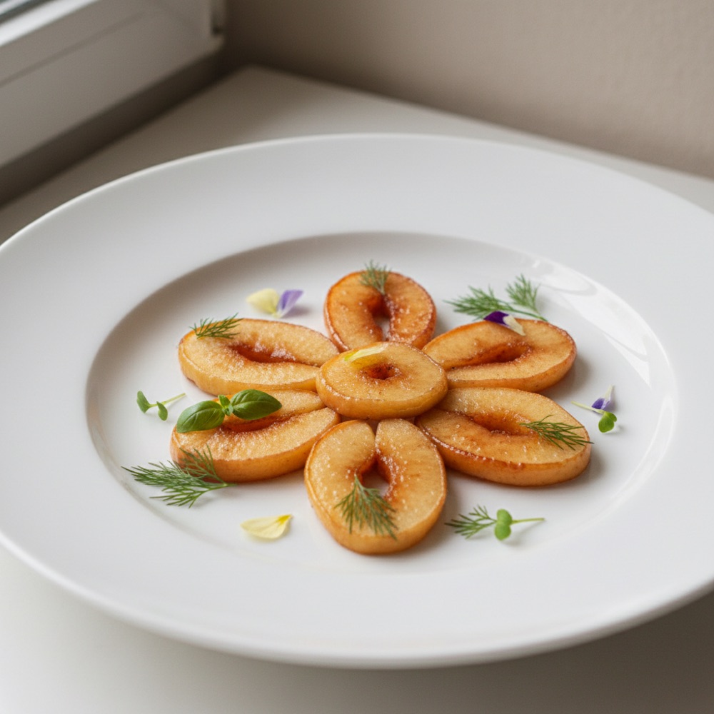 Карамельные яблочные кольца