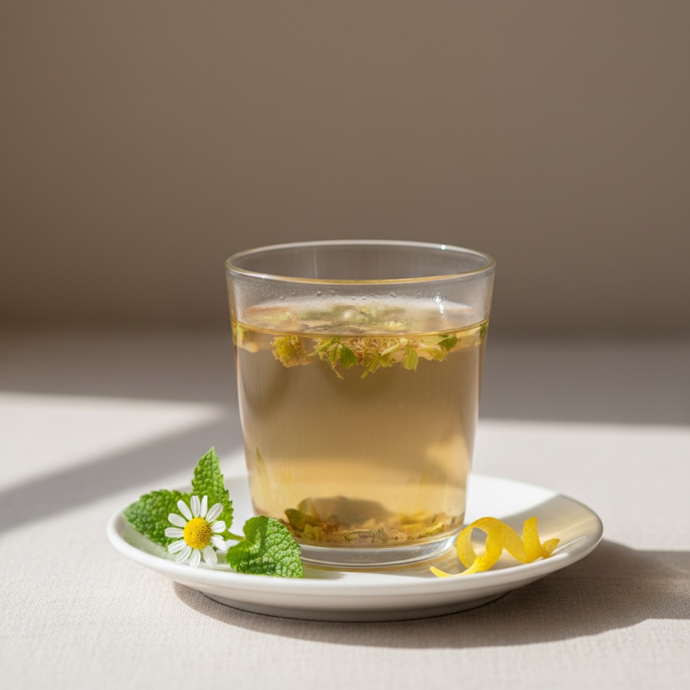 Чай с луговым клевером и ромашкой